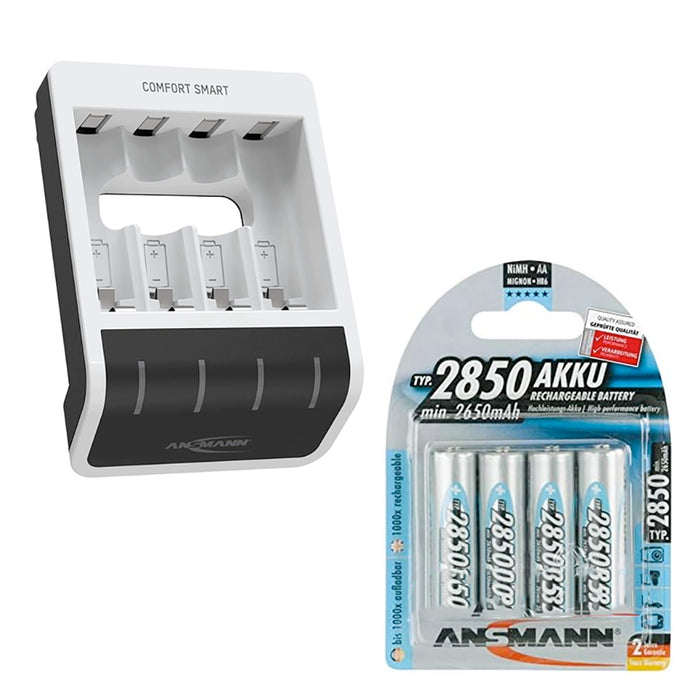 Battery Charger for AA or AAA with 4 Rechargeable Batteries