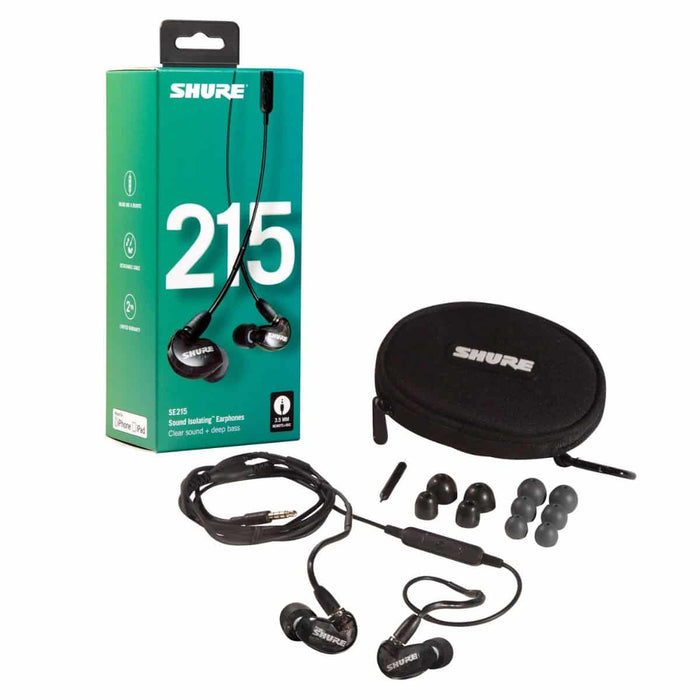 Shure SE215-CL Professional In Ear Sound Isolating Earphones Clear